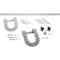 Ekena Millwork Premium Horseshoe Barn Door Hardware Set w/ 4' Track for 2 1/4" Doors, PC Chrome GB60015H24CR - alternate 1